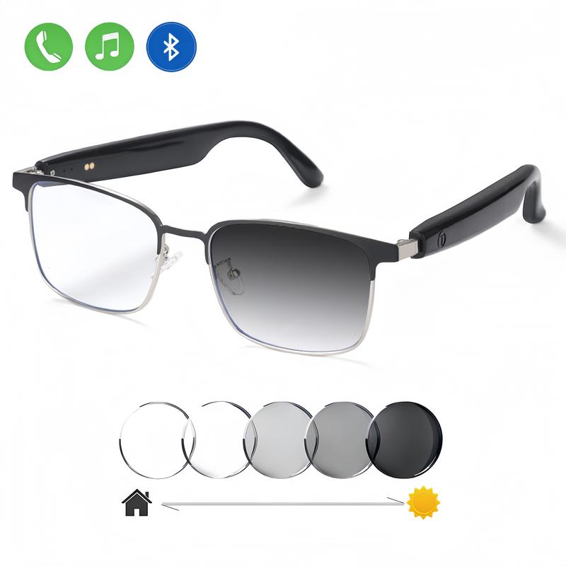 AI Translation Cross-Border Smart Glasses Bluetooth Glasses GS06 Blue Light Color-Changing Lenses Music Listening Phone Call Replaceable Lenses