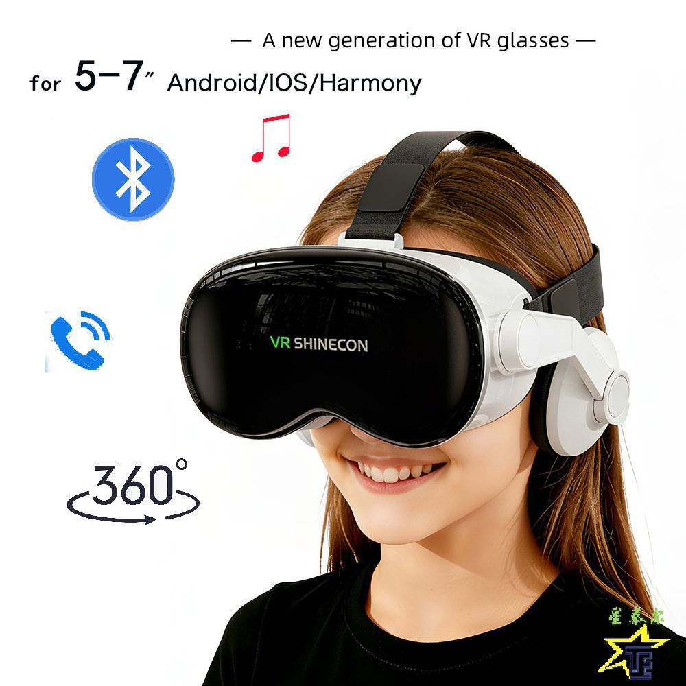 SHINECON G18EB VR Headset Bluetooth Earphone 3D Virtual Reality