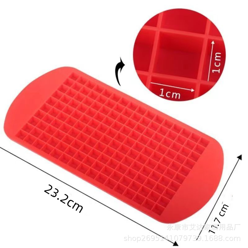 Silicone mini ice mold 160 compartments crushed ice cube ice maker 1cm small square ice tray factory ready stock - 8