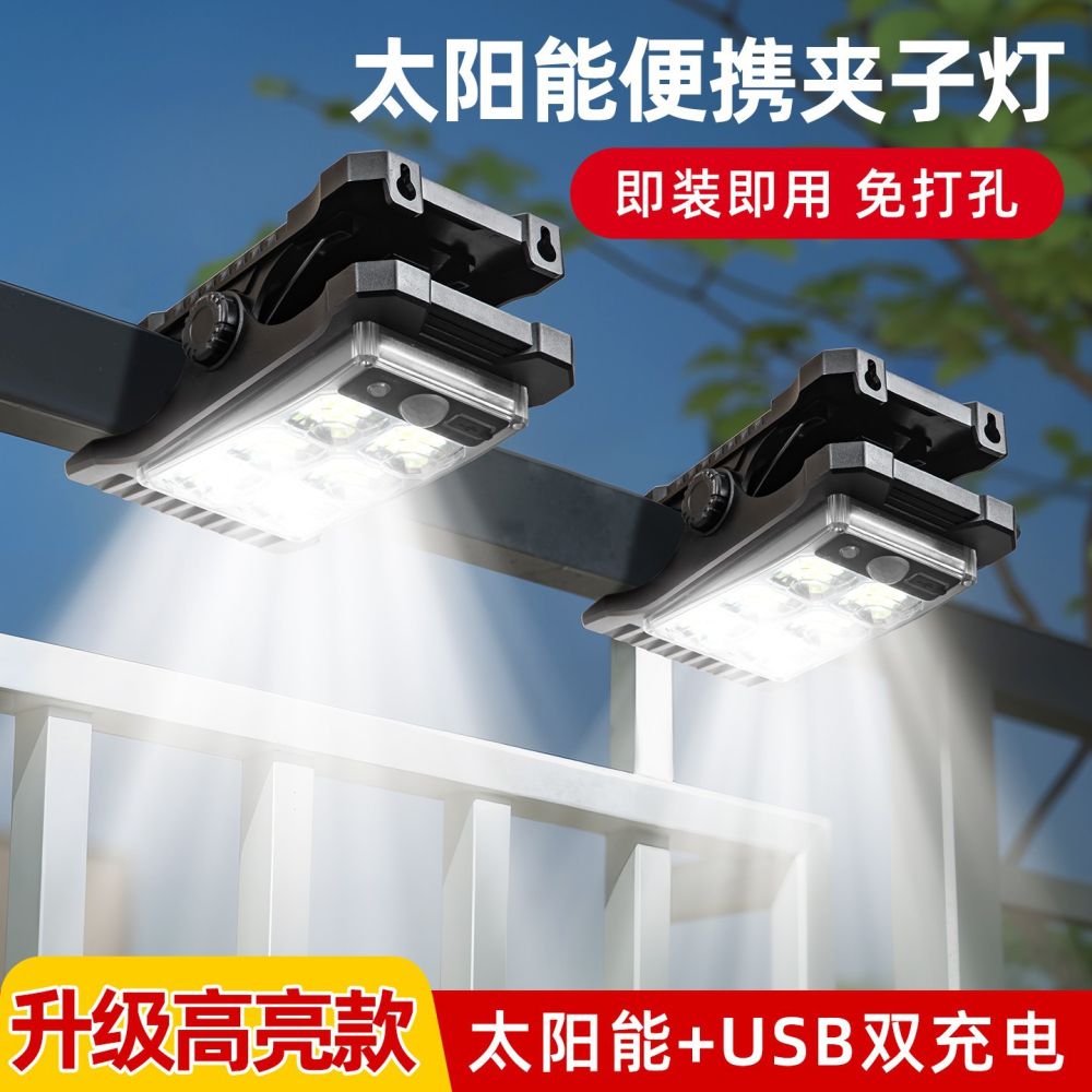 Solar Waterproof Outdoor Garden Light with Clip and Motion Sensor