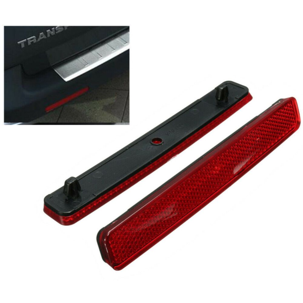 Rear Bumper Reflector for VW T5 Multivan 2003-2010, White, Red and Black