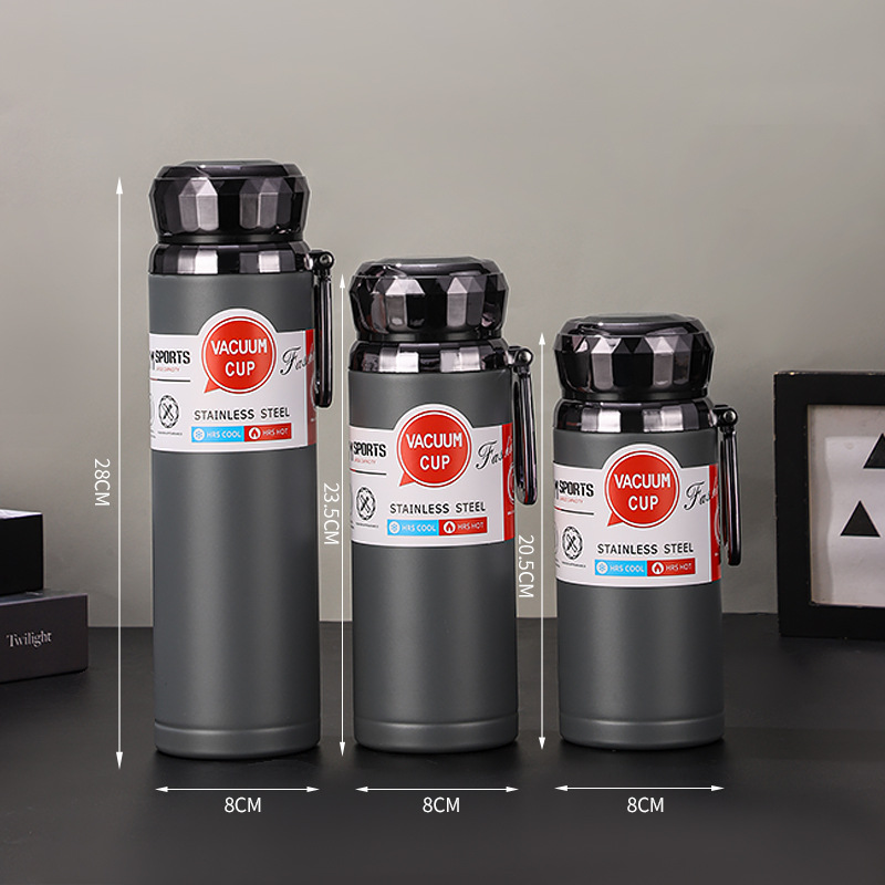 Neue Thermoskanne aus Edelstahl 316, Outdoor-Trinkbecher mit großem Fassungsvermögen, doppelwandige Vakuum-Trinkflasche mit Trageschlaufe - 8