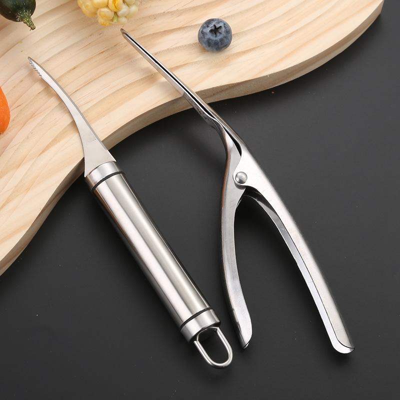430 Stainless Steel Shrimp Deveining Knife for Seafood Kitchen