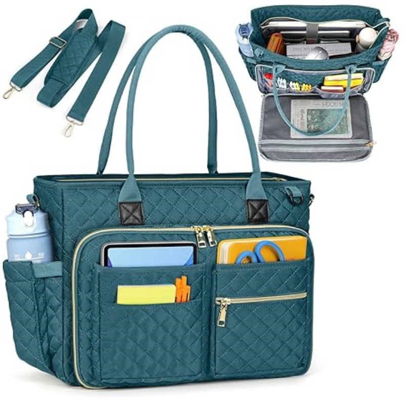 Teacher Handbag, Large Capacity, Portable Laptop Briefcase