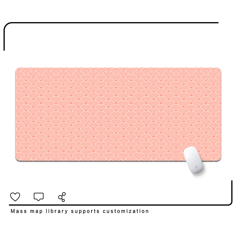 Japon Tarzı Mouse Pad Süper Büyük Boy Erkek Siyah Oyun E-Spor Oyun Klavye Pedi Bilgisayar Masa Üstü Ped Mat