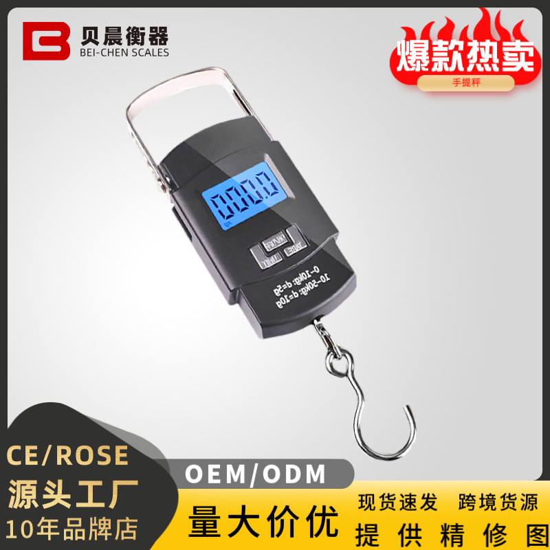 Compact Portable Electronic Scale with Fishing Hook