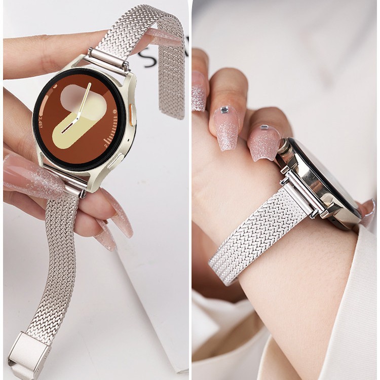 Wheat Ear Buckle Strap for Samsung Watch6, Steel Band for Watch4 Pro and Huawei GT4/5 - 1