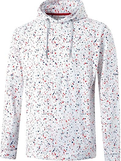 Casual Style Colorful Dot Hooded Sweatshirt Autumn Winter Fashionable Stylish White Pocket Loose Slimming Top