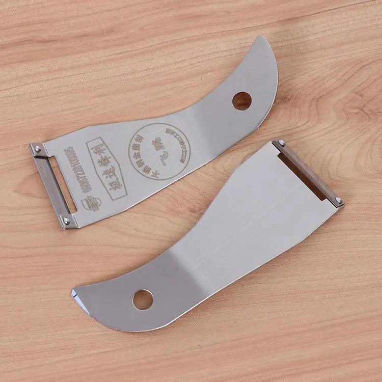 Stainless steel kitchen peeler for potatoes and fruit