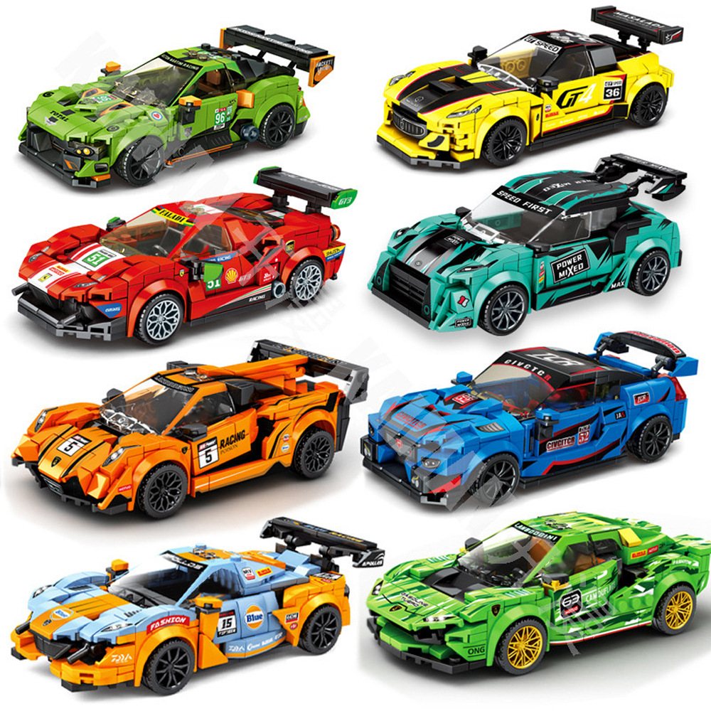 LEGO Compatible Racing Car Building Blocks, Small Pieces for Boys