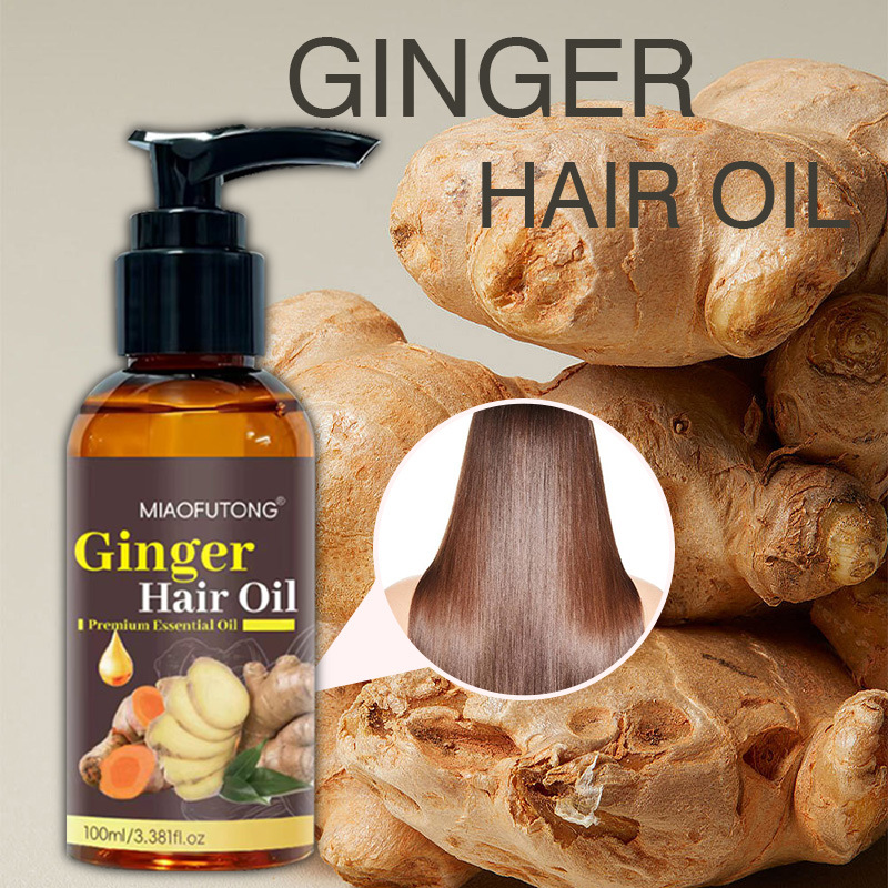 Grenzüberschreitendes TEMU-Bestseller Ingwer-Ätherisches Öl, pflegendes Haarwurzel-Pflegeöl, geschmeidiger Glanz, feuchtigkeitsspendendes Haarserum-Öl - 1