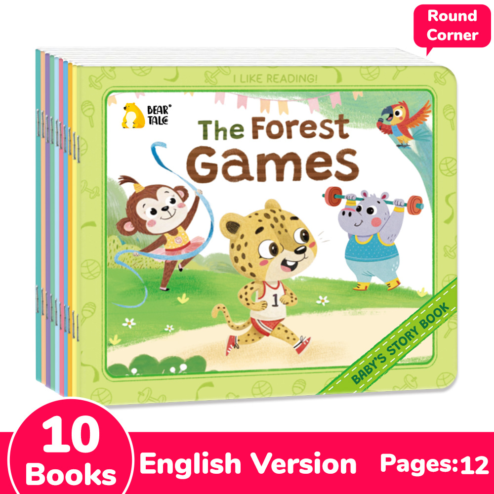 Cross-border Bestseller Small Picture Book 10-Book Set Children's Early Education Enlightenment Picture Books Kindergarten Baby Story Books Wholesale