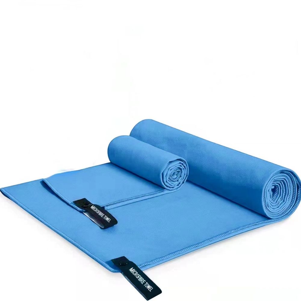 Taşınabilir Saklama Çift Taraflı Polar Üç Parçalı Set Hızlı Kuruyan Havlu Fitness Kamp Dağcılık Ultra İnce Fiber Spor Havlu Seti - 10
