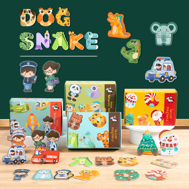 Magnetic Educational Fridge Magnet Puzzles for Kids Aged 3-6