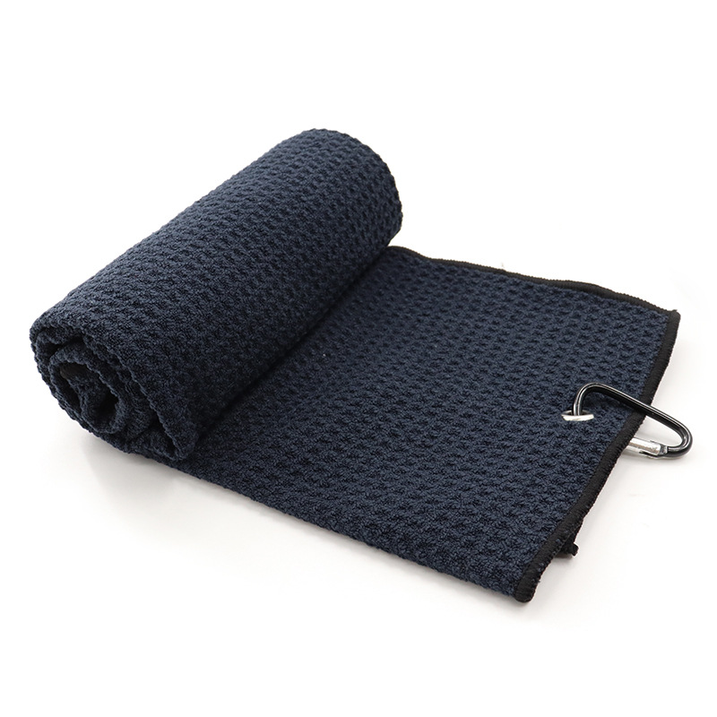 Golf Havlusu Üç Katlı Spor Ultra İnce Fiber Waffle Desen Çubuk Topu Havlusu Ananas Deseni Baskılı Işlemeli Logo - 6
