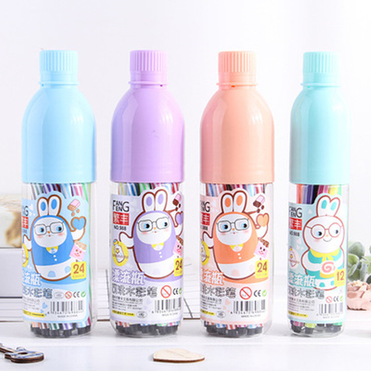 Wholesale cartoon watercolor pencils for kids and students graffiti pencil set creative cute coloring pencils children stationery gifts