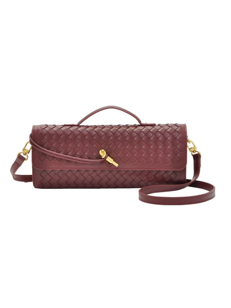 [Grenzüberschreitend spezial] Nische Webstoff Schulter-Akkordeon-Tasche, modische horizontale Handtasche, vielseitige Damen-Umhängetasche