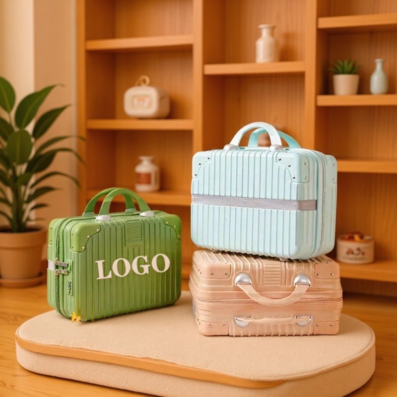 Gift Box Portable Small Suitcase Cosmetic Bag Women Portable Storage Box With Lock Password Box Carry-On Luggage Wholesale