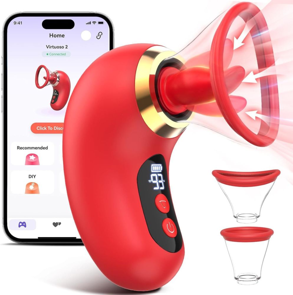 Romantischer Blumenzungen-Saugvibrator für Damen, Klitoris- und Brustwarzenstimulator
