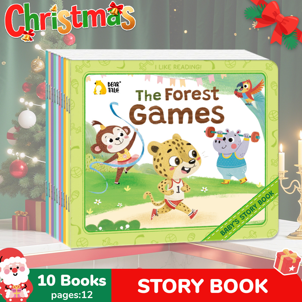 Cross-border Bestseller Small Picture Book 10-Book Set Children's Early Education Enlightenment Picture Books Kindergarten Baby Story Books Wholesale