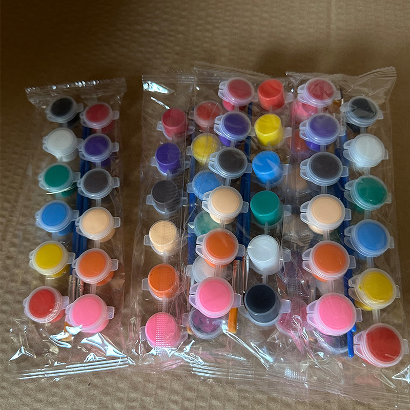Kids Acrylic Paint Set, 12 Colors, 6 Strips