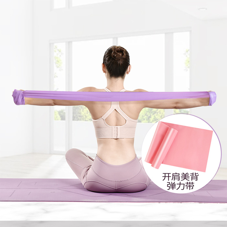 Heavy-Duty Stretch Elastic Yoga Resistance Band, Back and Glute Stretch