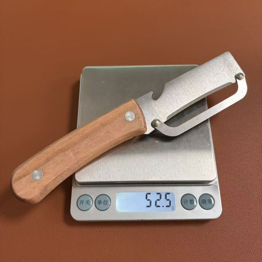 Kalın Ahşap Saplı Paslanmaz Çelik Çok Amaçlı Soyma Bıçağı Patates Meyve Kış Kabağı Salata Yaprağı Mutfak Özel Şeker Kamışı Soyma Bıçağı - 8