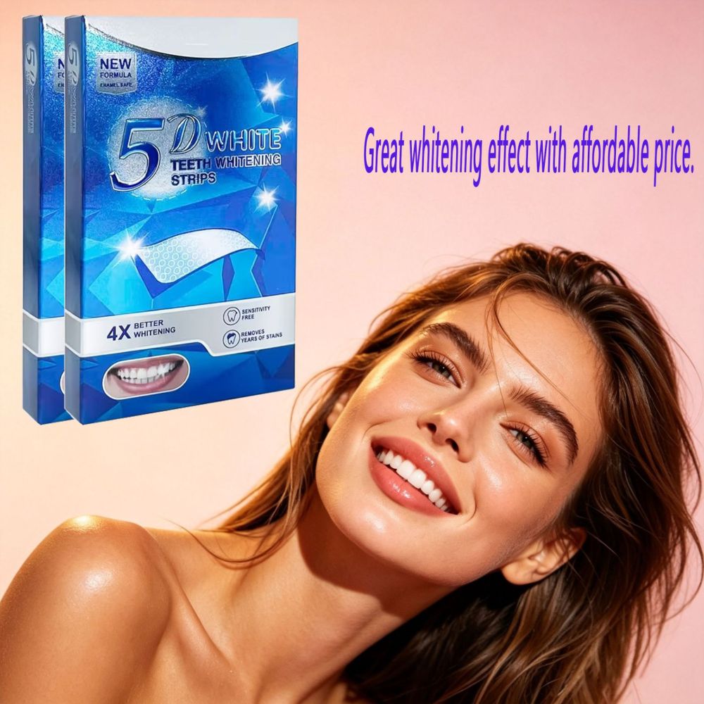 5D Zahnaufhellungsstreifen, Klassisch, Trockenaufkleber, PAP-frei