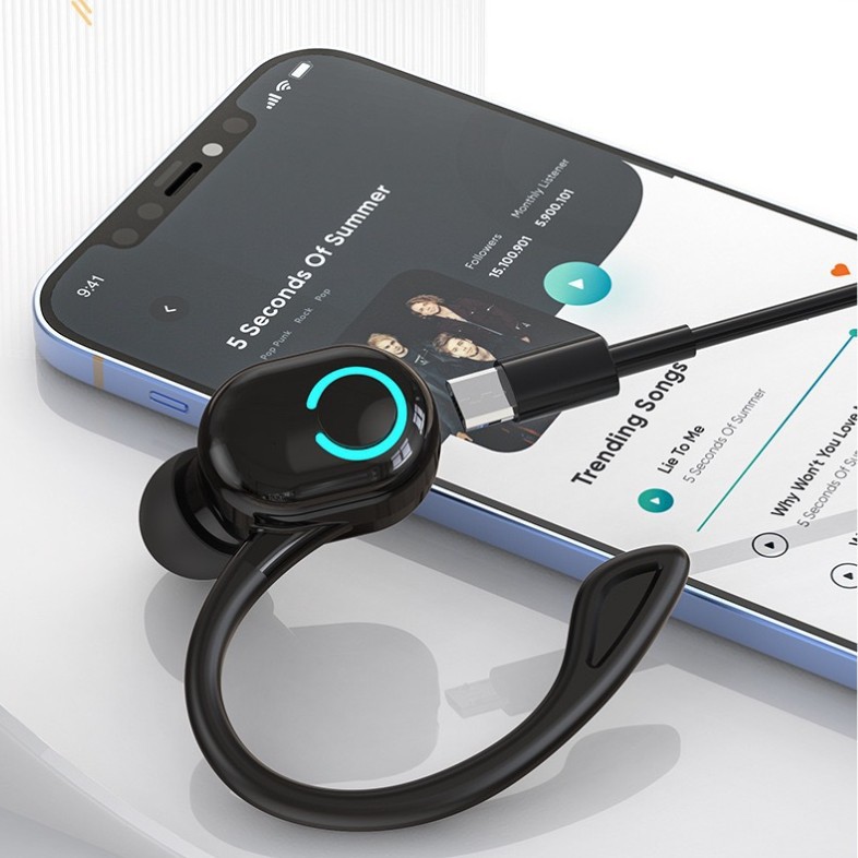 W6 Bluetooth Headphones S10, Single-Ear In-Ear Wireless, Long Battery Life
