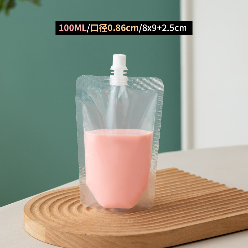 Nokta transparente Einweg-Trinkbeutel mit Saugerloch Milch Tee Joghurt Sojamilch traditionelle chinesische Medizin Flüssigkeit Verpackungsbeutel selbststehender Getränkebeutel - 9