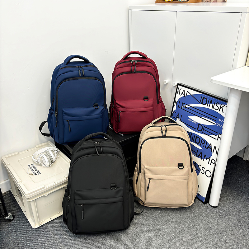 Herren- und Damen-Rucksack mit Laptop-Fach, einfarbig