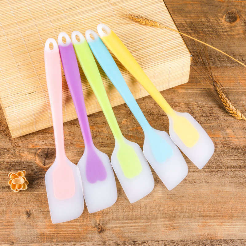 FDA Yarı Saydam Büyük Kazıyıcı Entegre Silikon Kazıyıcı Yüksek Sıcaklığa Dayanıklı Kek Spatula Mutfak Pişirme Aracı - 5