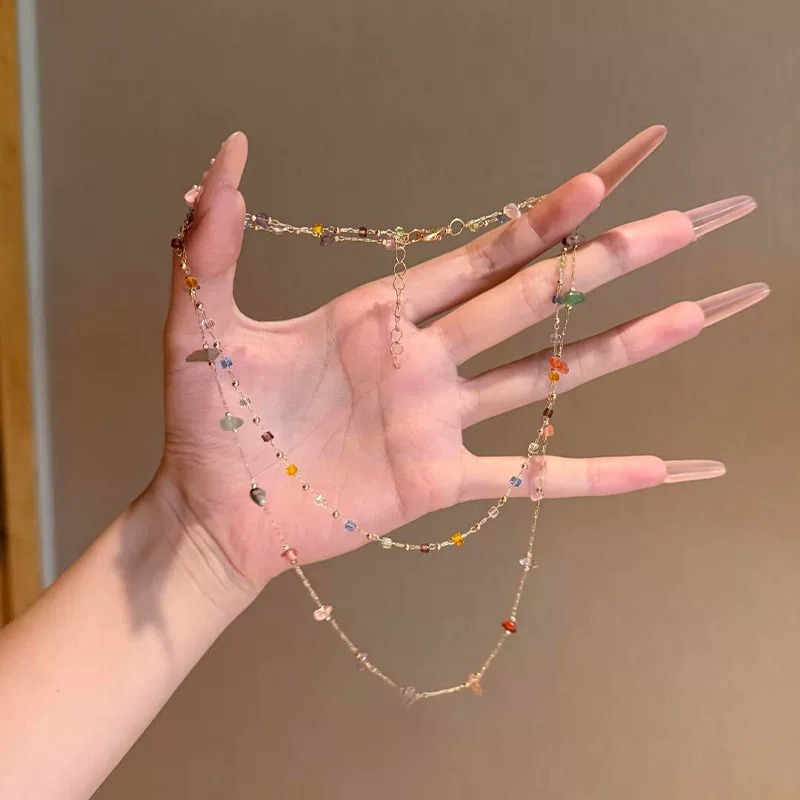 Doğal Sedef Kalp Kolye Kadın Boyun Zinciri - 1
