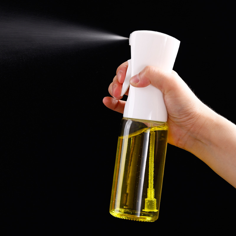 Cam yağ kabı 220 ml şeffaf yağ şişesi asılı olmayan yağ pres tipi yağ sprey şişesi yağ sprey şişesi boş yağ şişesi sıkma tipi - 1