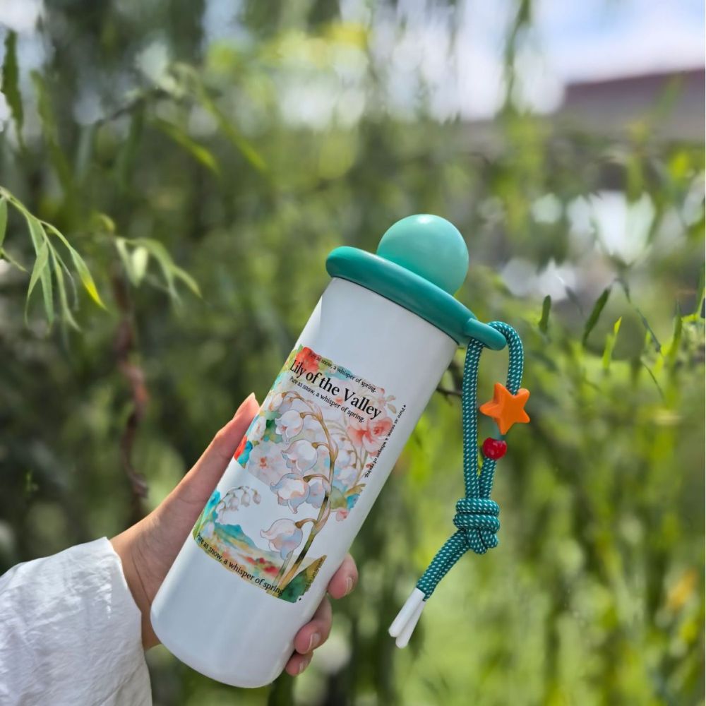 Wasserglas Sommer Edelstahl Trinkhalm Eis Thermoflasche 316 große Kapazität hochwertige Optik elegantes Design Teeglas - 13