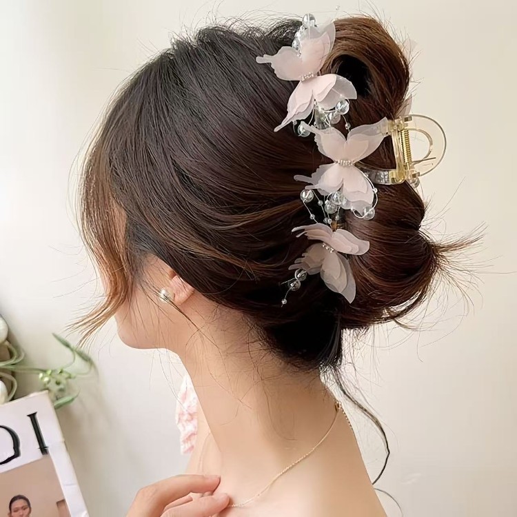 Large Bow Hair Clips Shark Clips Hair Accessories for Women 2026 Back of Head Clips Hair Ornaments Autumn Fresh Sweet Style - 7