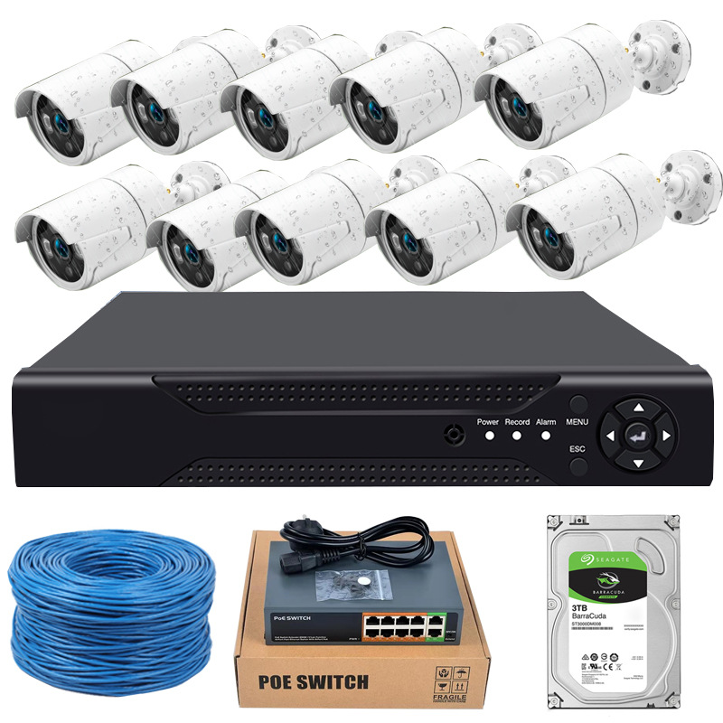 10-Kanal 8MP POE Sicherheitssystem NVR-Set