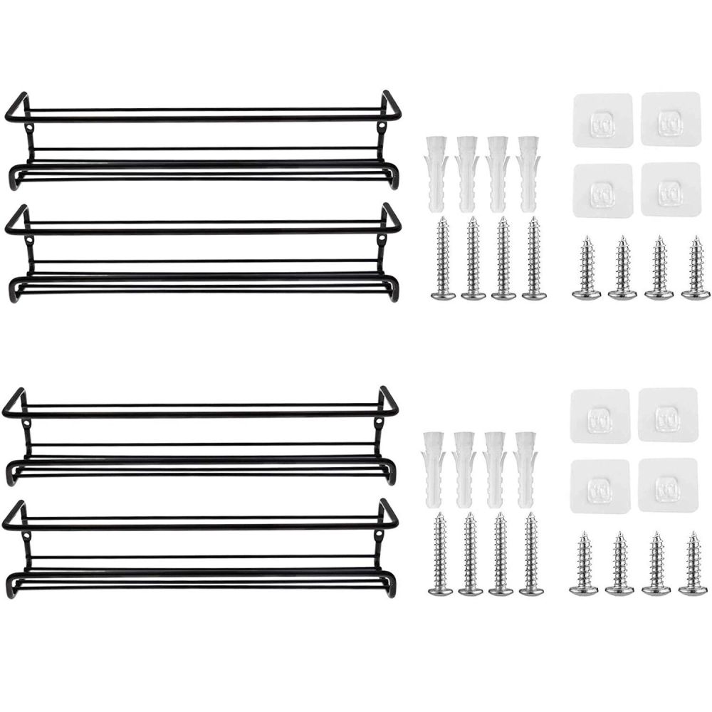 Cross-border kitchen cabinet door spice rack multifunctional no-drill wall-mounted spice rack ready for sale - 8