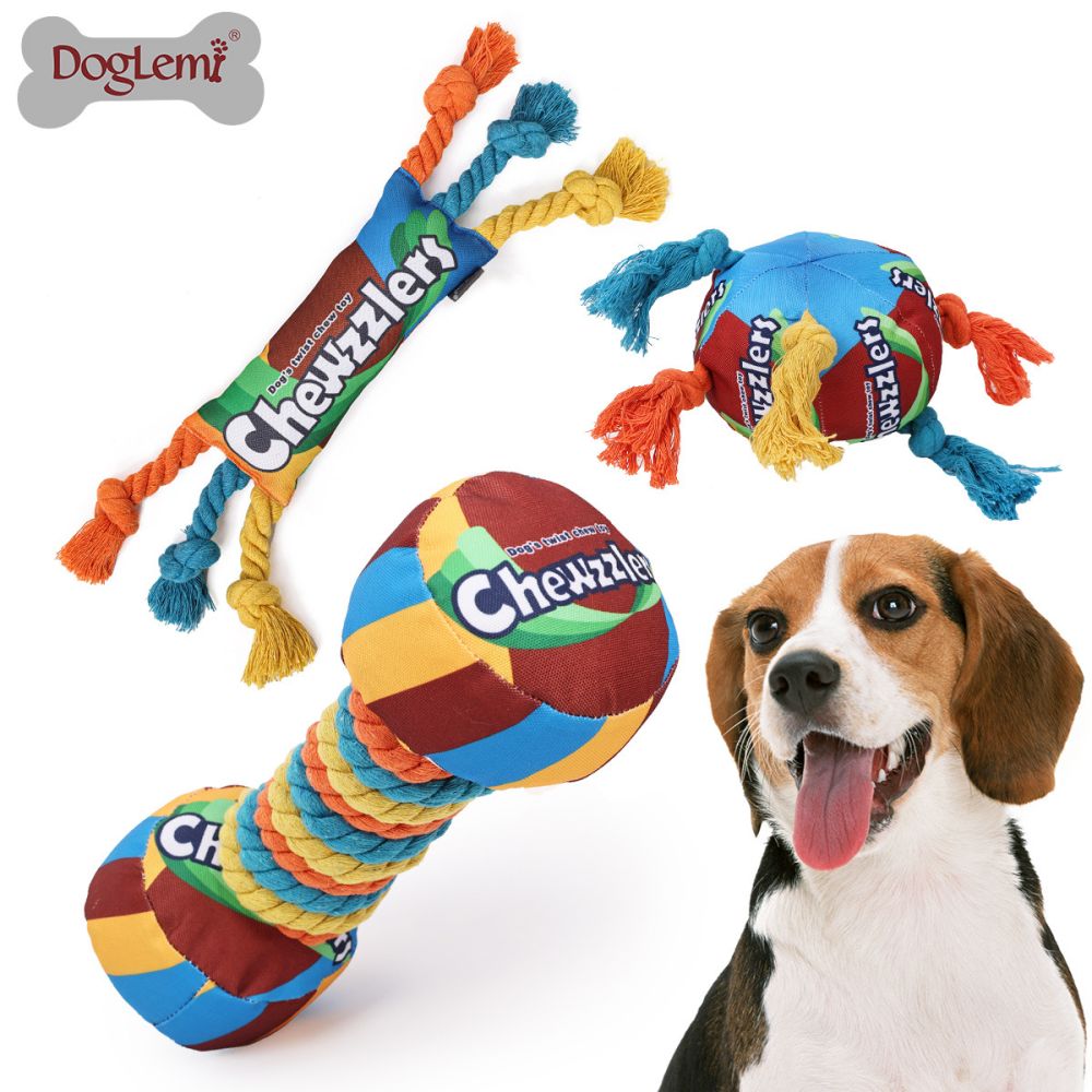 Rainbow Candy Bite-Resistant Squeaky Dog Toy