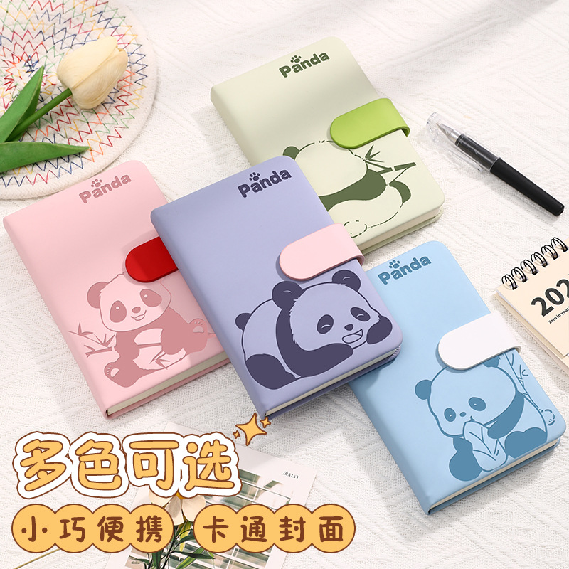 Mini-Taschennotizbuch mit Panda-Motiv, blanko, für Schüler