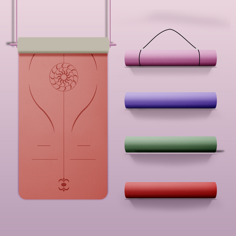 TPE-Yogamatte für Heimfitness, 6 mm Polsterung