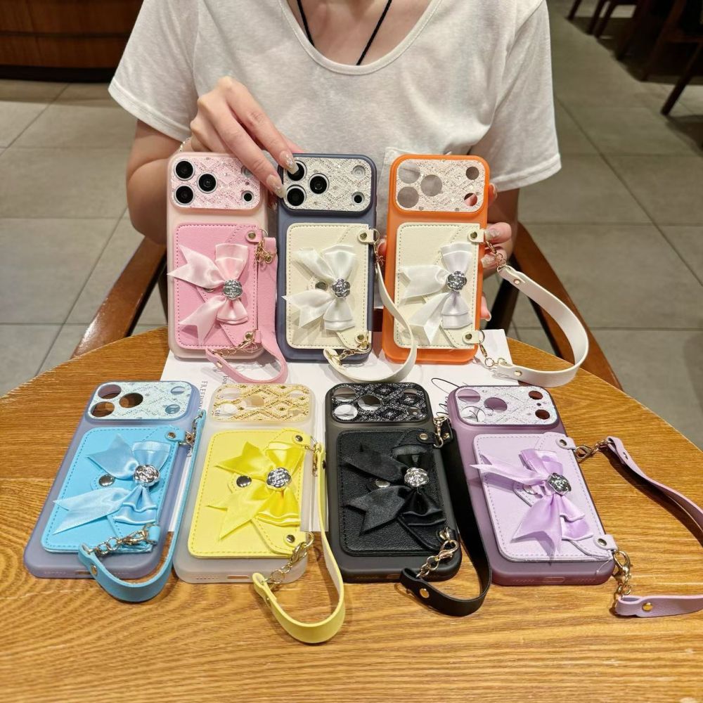 iPhone 18/17 Pro Max case, butterfly bow wallet style