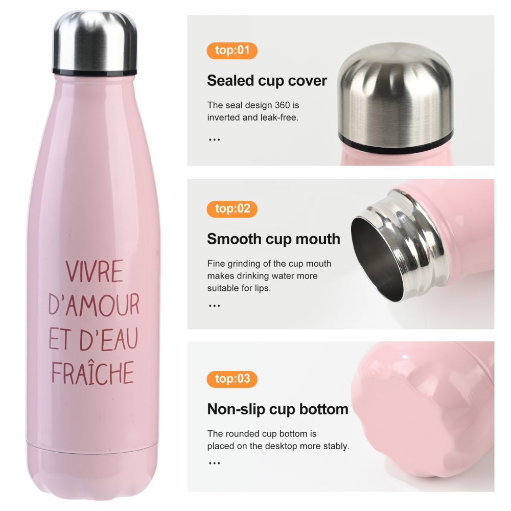 Cross-border Exclusive 304 Stainless Steel Cola Bottle Insulated Cup Double-Wall Sports Water Bottle Gift Cup Custom LOGO Wholesale