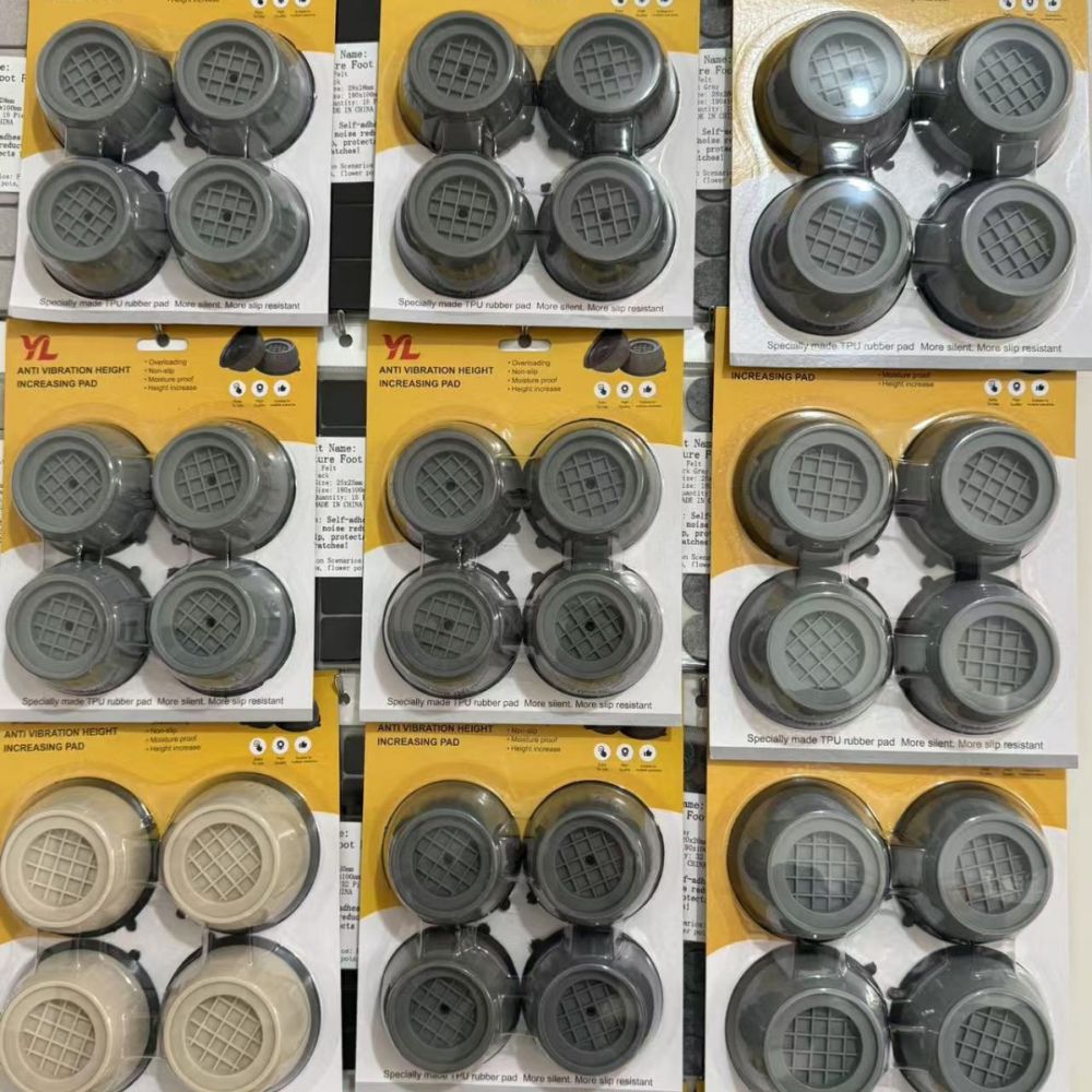 Universal washing machine feet pads, shock absorbing, non-slip