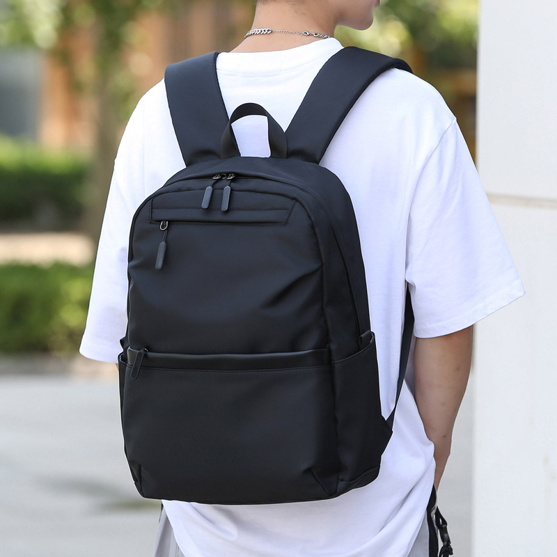Rucksack Herren einfarbig Rucksack Universitätsschultasche leicht Pendel Geschäftsreise Reisetasche wasserdicht Grenzüberschreitung - 1