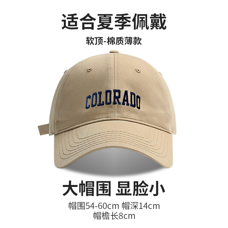 Koreanischer Trend Freizeit Baseballkappe hochwertige Buchstaben Gesicht-schmeichelnd Ente Zungenmütze Herren Frühling Sommer UV-Schutz Sonnenhut - 12