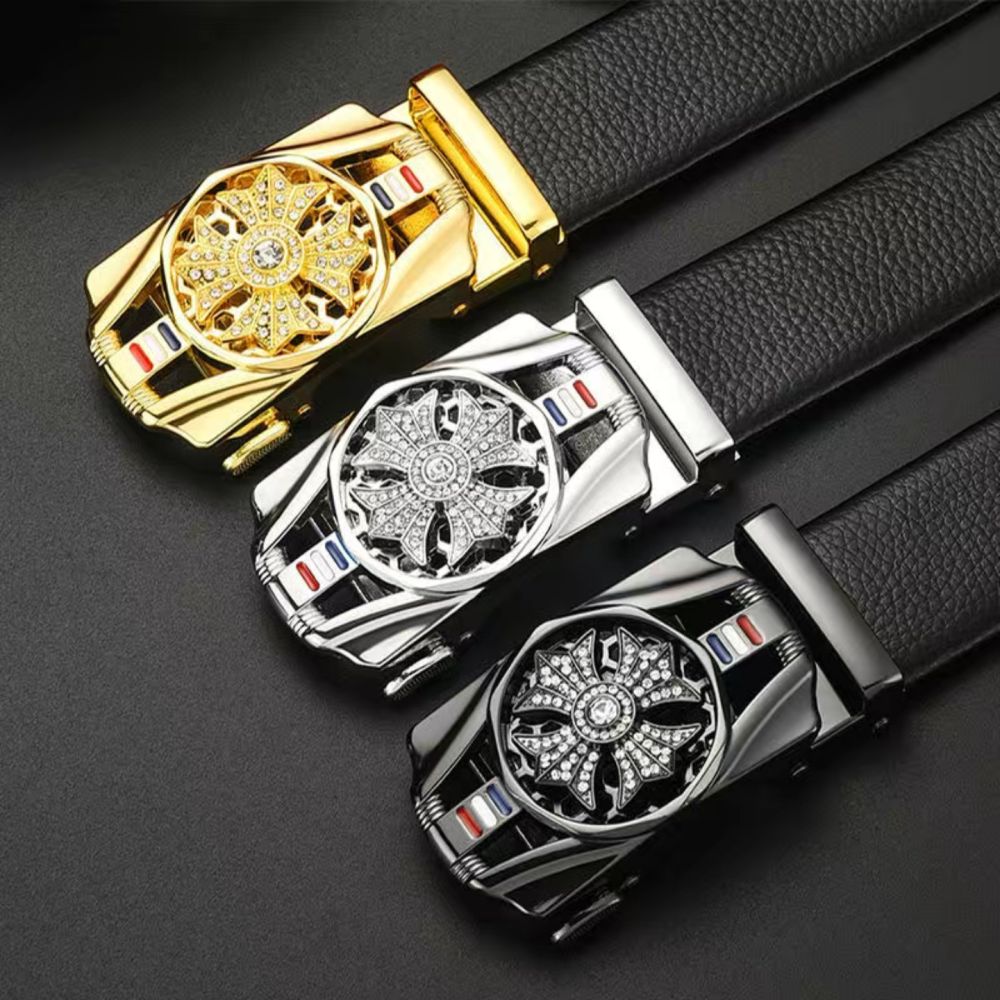 Shilai Yunzhuan Ledergürtel Herren echtes Leder automatische Schnalle Gürtel Junge Menschen koreanischer Stil trendy Business Influencer taktischer Gürtel