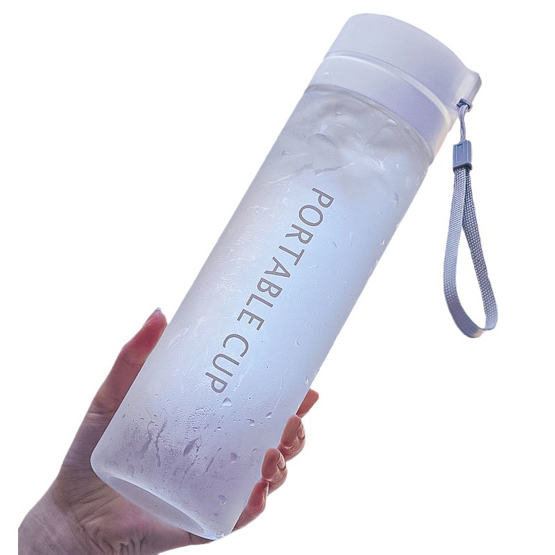 Wasserglas mit Teefilter, sommerliches hochwertiges einfaches Studentenbecher, tragbar für Männer, hitzebeständiger Outdoor-Sporttrinkbecher aus Kunststoff - 6