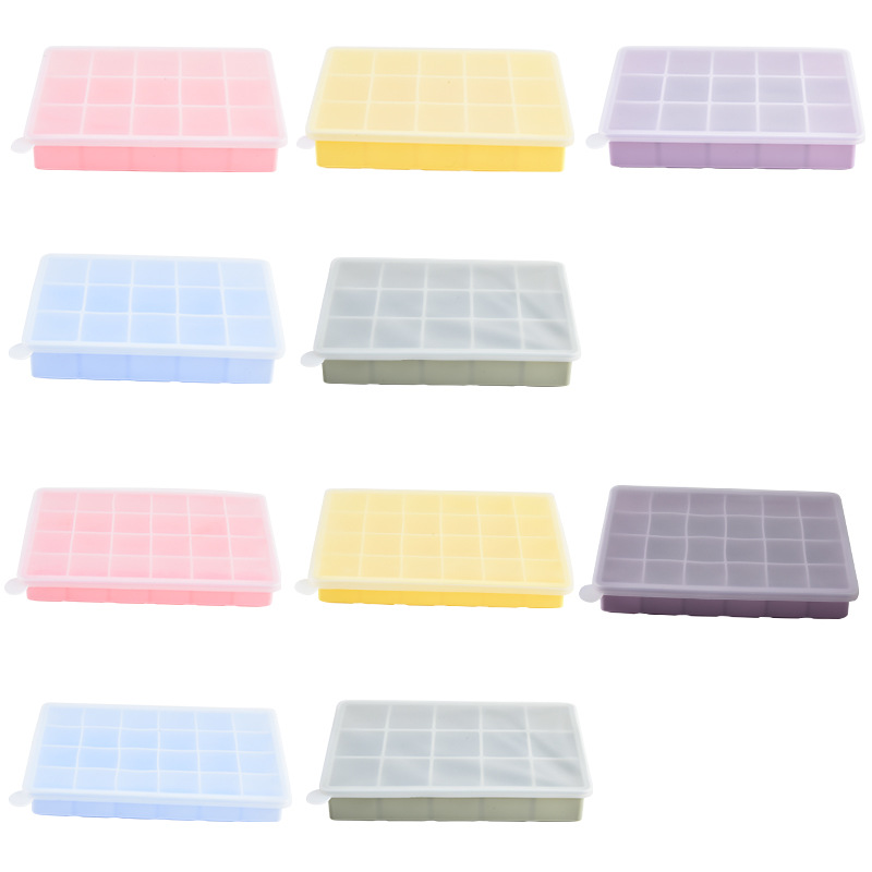 Grenzüberschreitende Bestseller-Silikon-Eiswürfelform, leicht zu entformen, schnell gefroren, geruchlos, 24er-Gitter, 15er-Gitter, 37er-Gitter, Lebensmittel-Qualität Eiswürfelmühle - 6