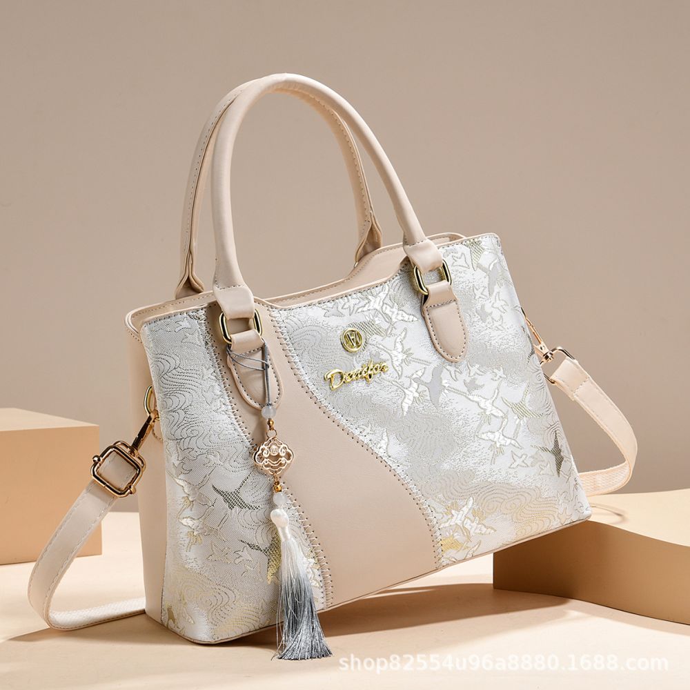 Women's Large Capacity Chinese-Style Single-Shoulder Handbag